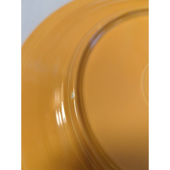 Fiestaware Fiesta Plate Charger Mustard Yellow 12" Vintage Yellow Round Wet Foot - Picture 6 of 9